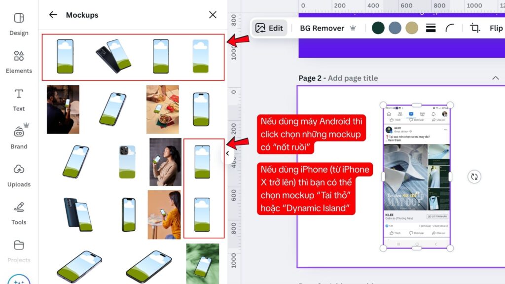Hướng Dẫn Tạo Mockup Trên Canva - Mockup iPhone Và Android